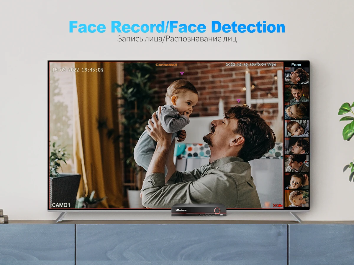Techage H.265 5MP 8CH POE Camera System One-way Audio Vandalproof Camera Metal Indoor CCTV Video Security Surveillance Kit P2P