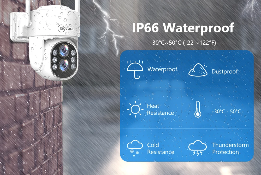 Movols 3MP Wireless Security Camera System 10X Optical Zoom Two Way Audio WIFI PTZ Camera 8CH NVR Kit Video Surveillance System