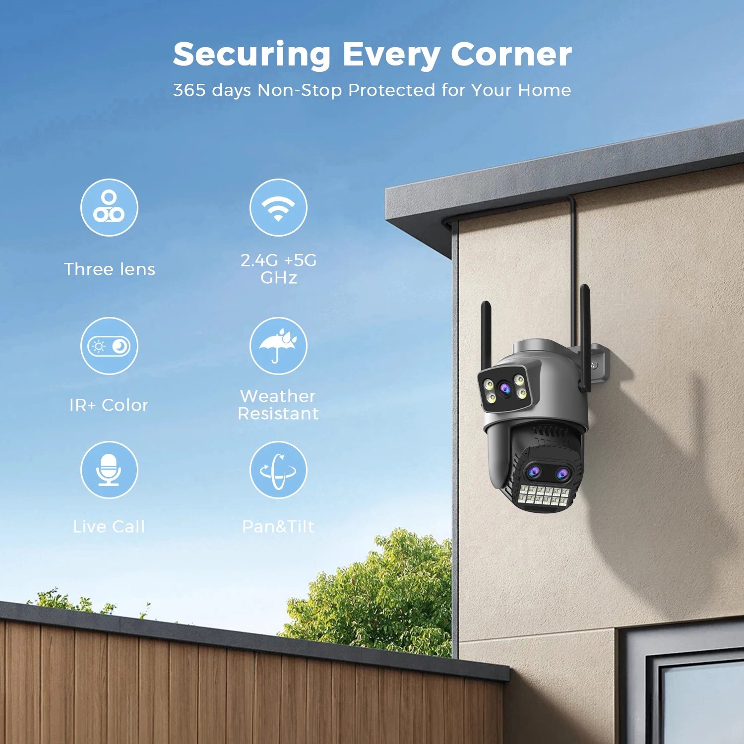 BESDER 15MP Wifi Camera Outdoor Dual Screen 10X Digital Zoom CCTV Video Surveillance Cam PTZ 8MP Security IP Camera O-Kam Pro BESDER 15MP Wifi Camera Outdoor Dual Screen 10X Digital Zoom CCTV Video Surveillance Cam PTZ 8MP Security IP Camera O-Kam Pro