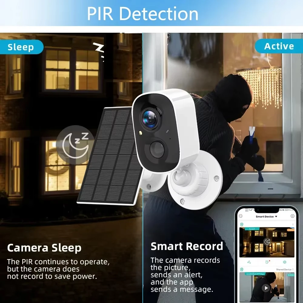 16CH NVR 5MP Wireless Solar Camera System Kit Outdoor WiFi Solar Security Camera Set Two-Way Talk PIR Detection EseeCloud IP Pro