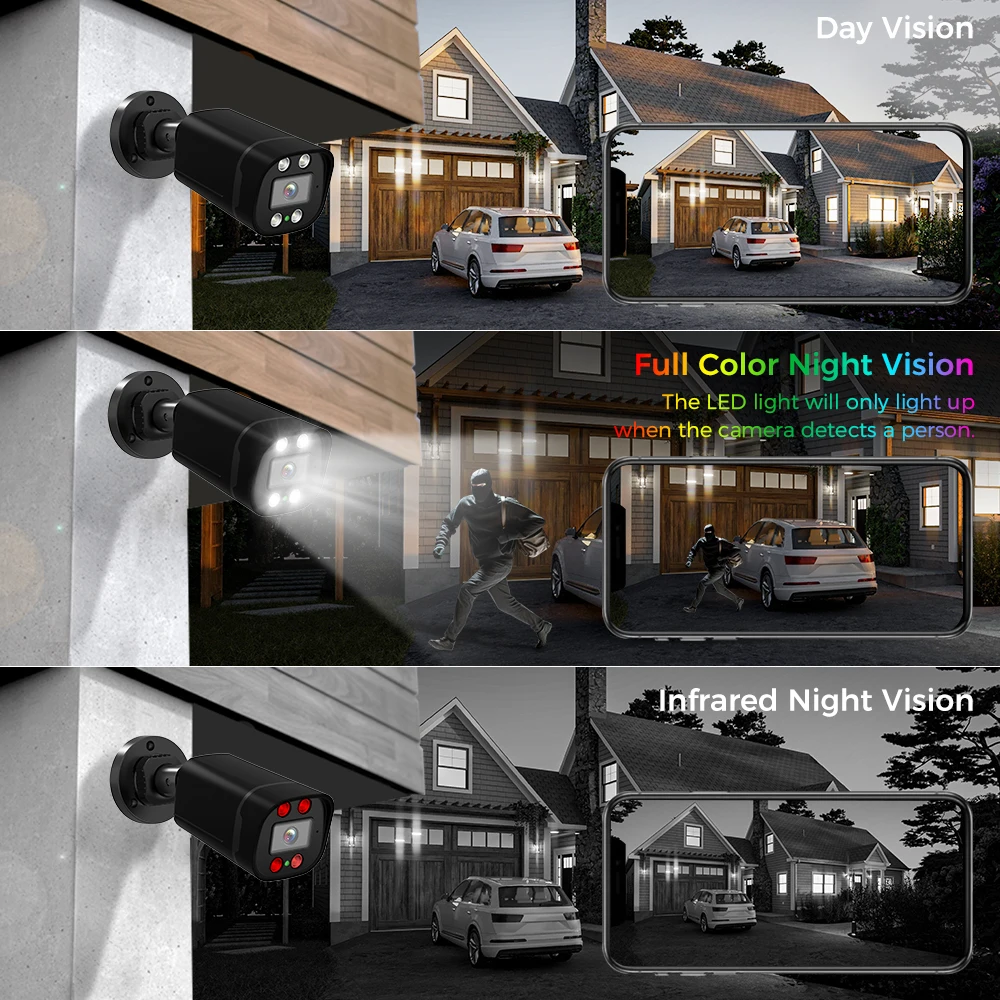 Hiseeu 8CH AHD Camera Security System Kits 5MP Home Surveillance Cameras DVR Set Face Detect Night Vision Guard Live APP