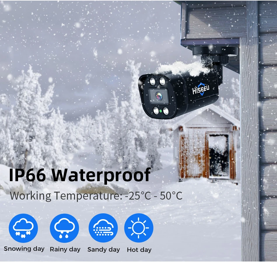 Hiseeu 8CH AHD Camera Security System Kits 5MP Home Surveillance Cameras DVR Set Face Detect Night Vision Guard Live APP