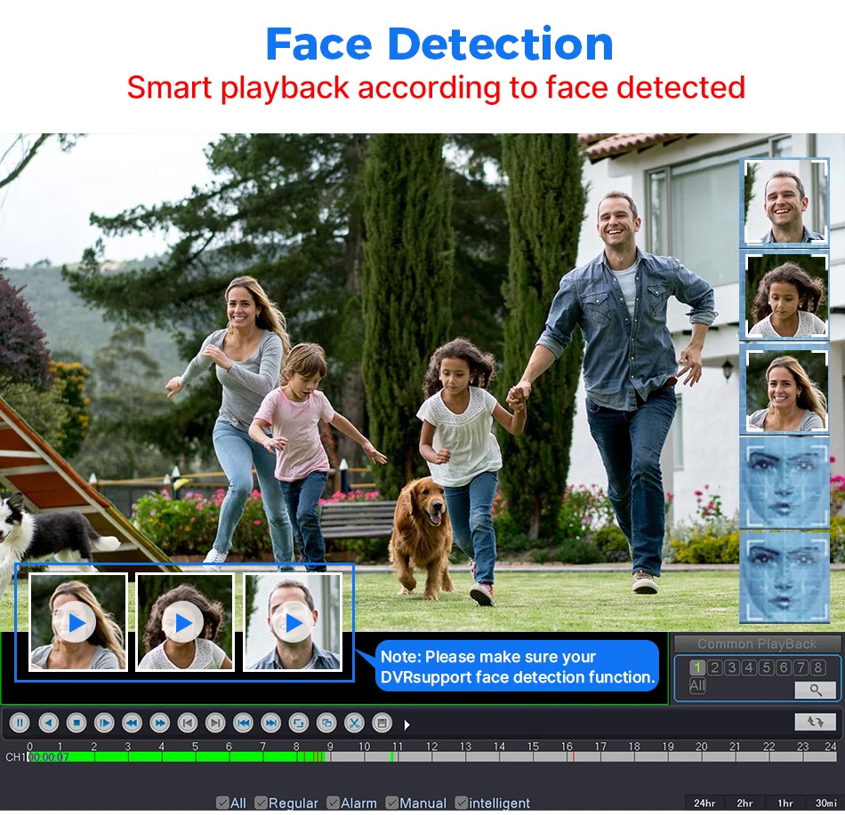 Hiseeu 8CH AHD Camera Security System Kits 5MP Home Surveillance Cameras DVR Set Face Detect Night Vision Guard Live APP