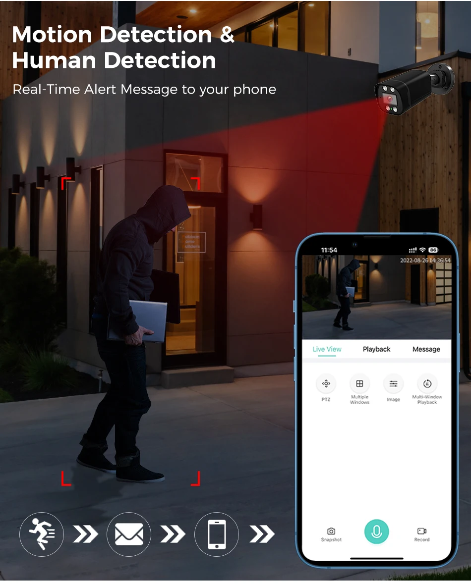Hiseeu 8CH AHD Camera Security System Kits 5MP Home Surveillance Cameras DVR Set Face Detect Night Vision Guard Live APP