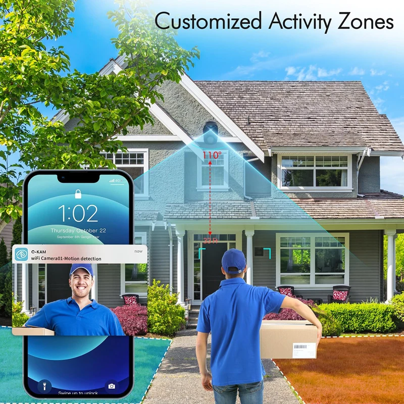 Security Cameras Wireless Outdoor, 2K Battery Powered WiFi Camera AI Motion Siren Spotlight, Color Night Vision, IP66 Waterproof Security Cameras Wireless Outdoor, 2K Battery Powered WiFi Camera AI Motion Siren Spotlight, Color Night Vision, IP66 Waterproof