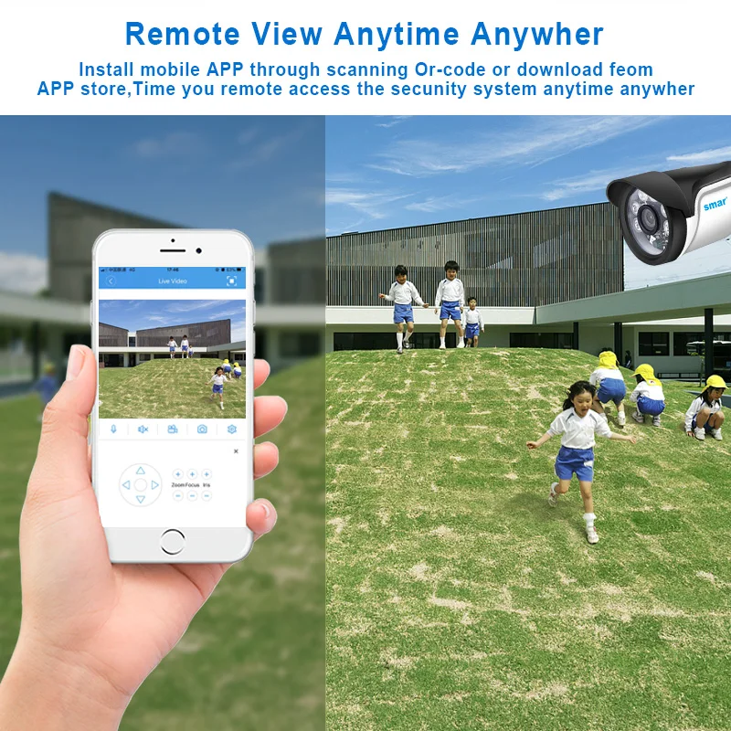 Smar 5MP Security Camera System Witth 18M Wired Cable Video Surveillance Kit Indoor Outdoor Waterproof CCTV Camera 5 in 1 DVR