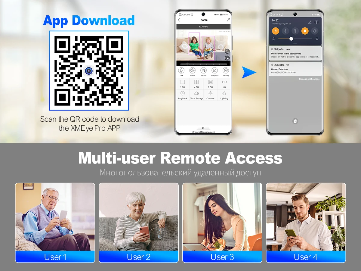 Techage 16CH 8MP Dual Lens PTZ POE Camera System 8X Mix Zoom Human Detected Auto Track Two-way Audio CCTV Video Surveillance Set