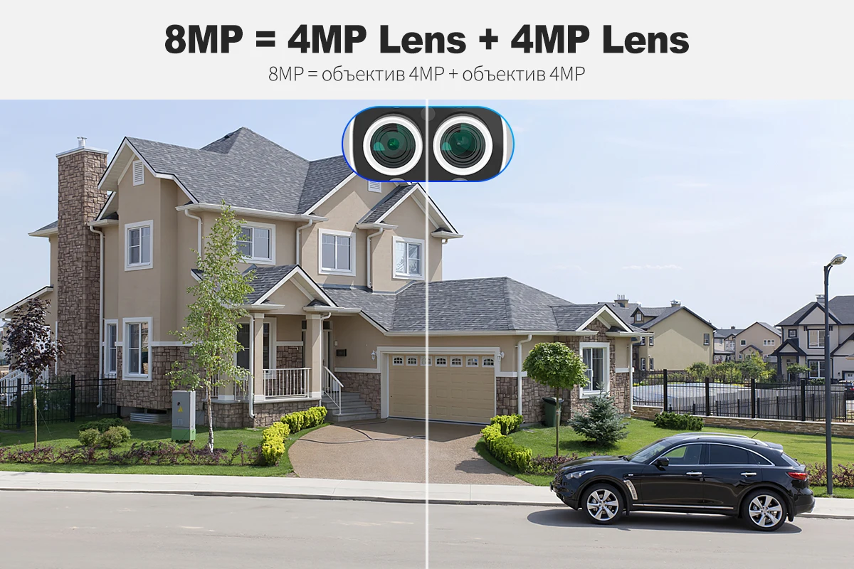 Techage 16CH 8MP Dual Lens PTZ POE Camera System 8X Mix Zoom Human Detected Auto Track Two-way Audio CCTV Video Surveillance Set