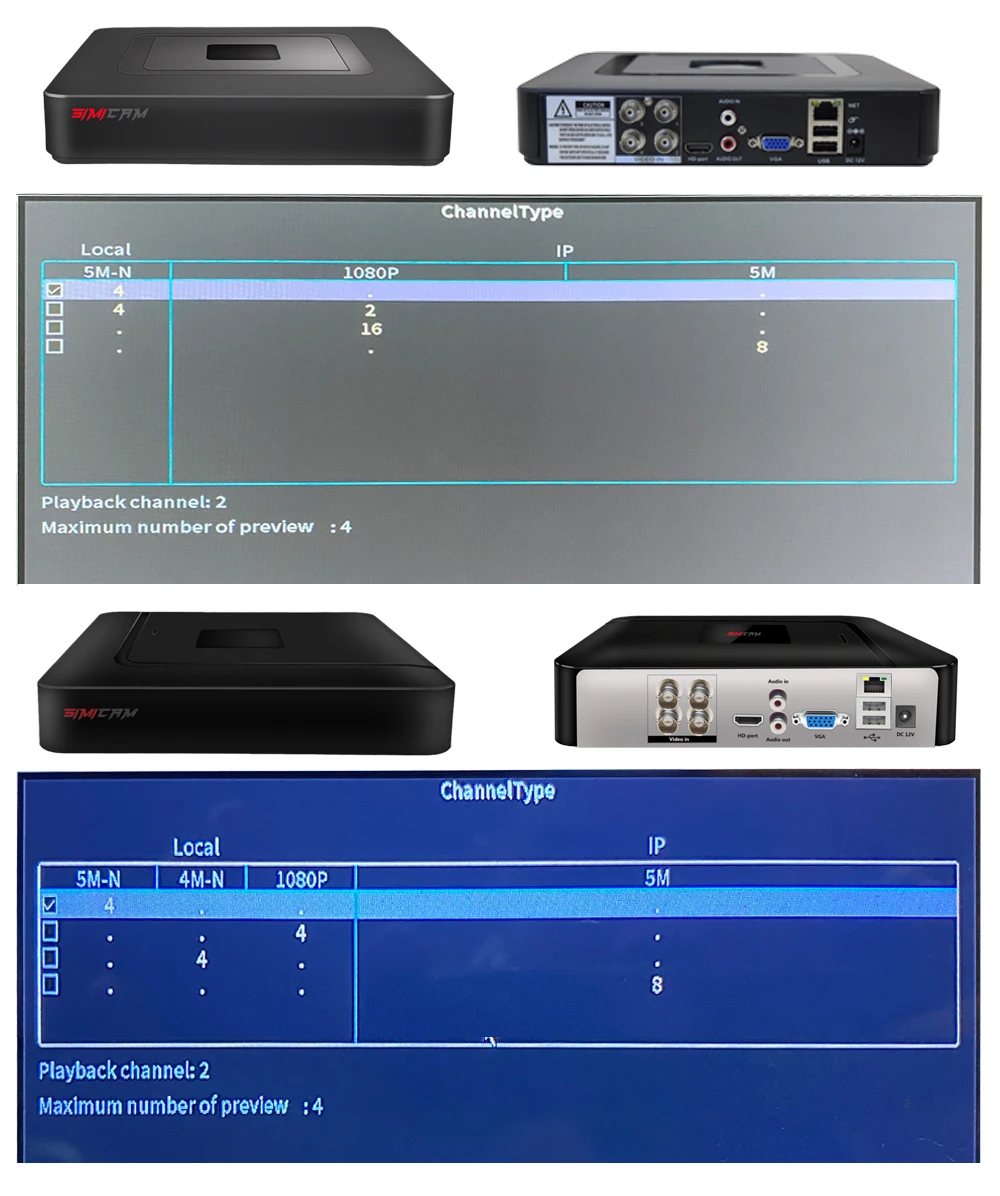 1080P 720P Security Camera System AHD Kit Video Surveillance 2MP/1MP Metal 2PCS Camera 4CH DVR Waterproof Night Vision CCTV Cam