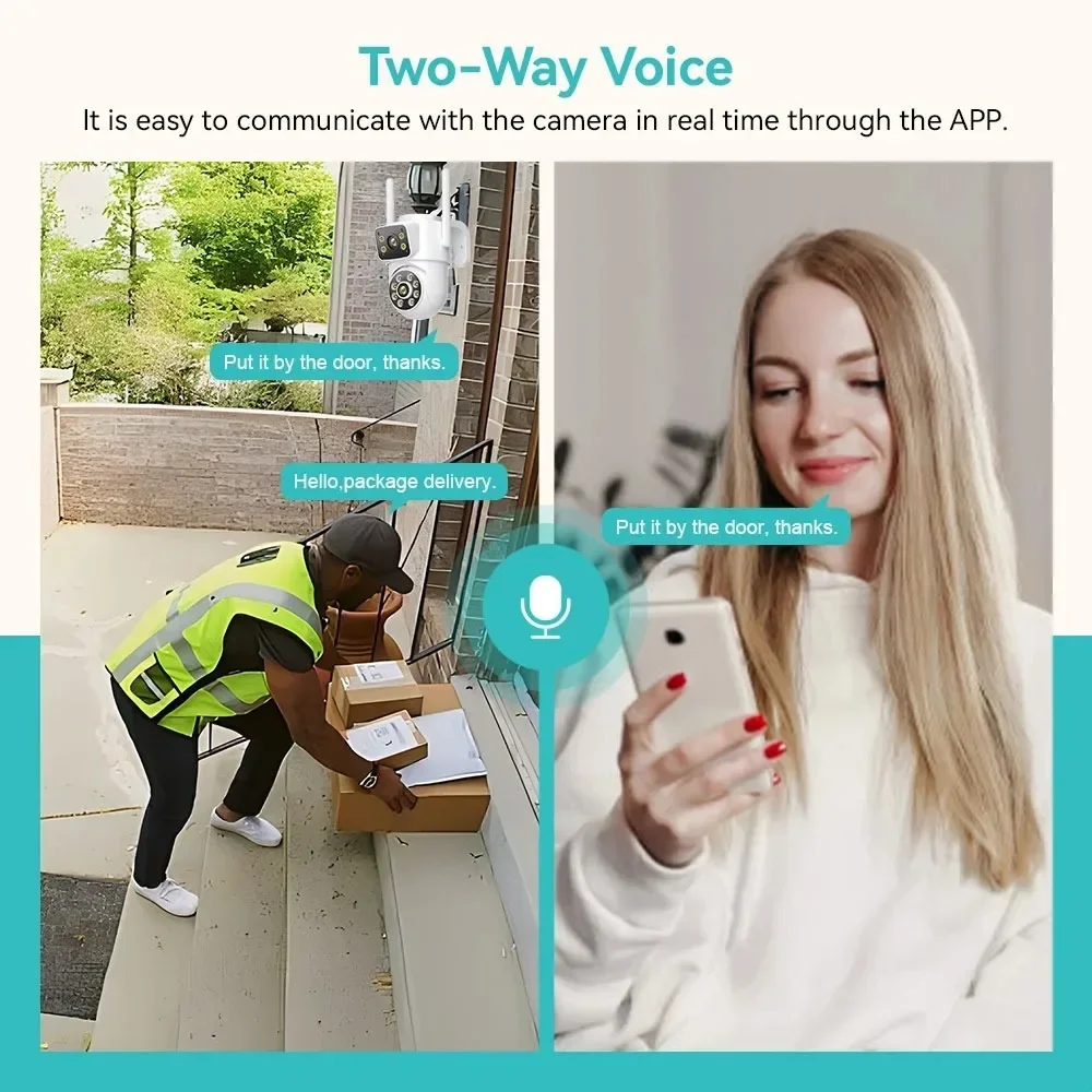 8MP CCTV System WiFi NVR Kit Security Tow Way Audio IP Cameras Wireless Dual Lens 8CH Video Surveillance Set iCSee XMeye