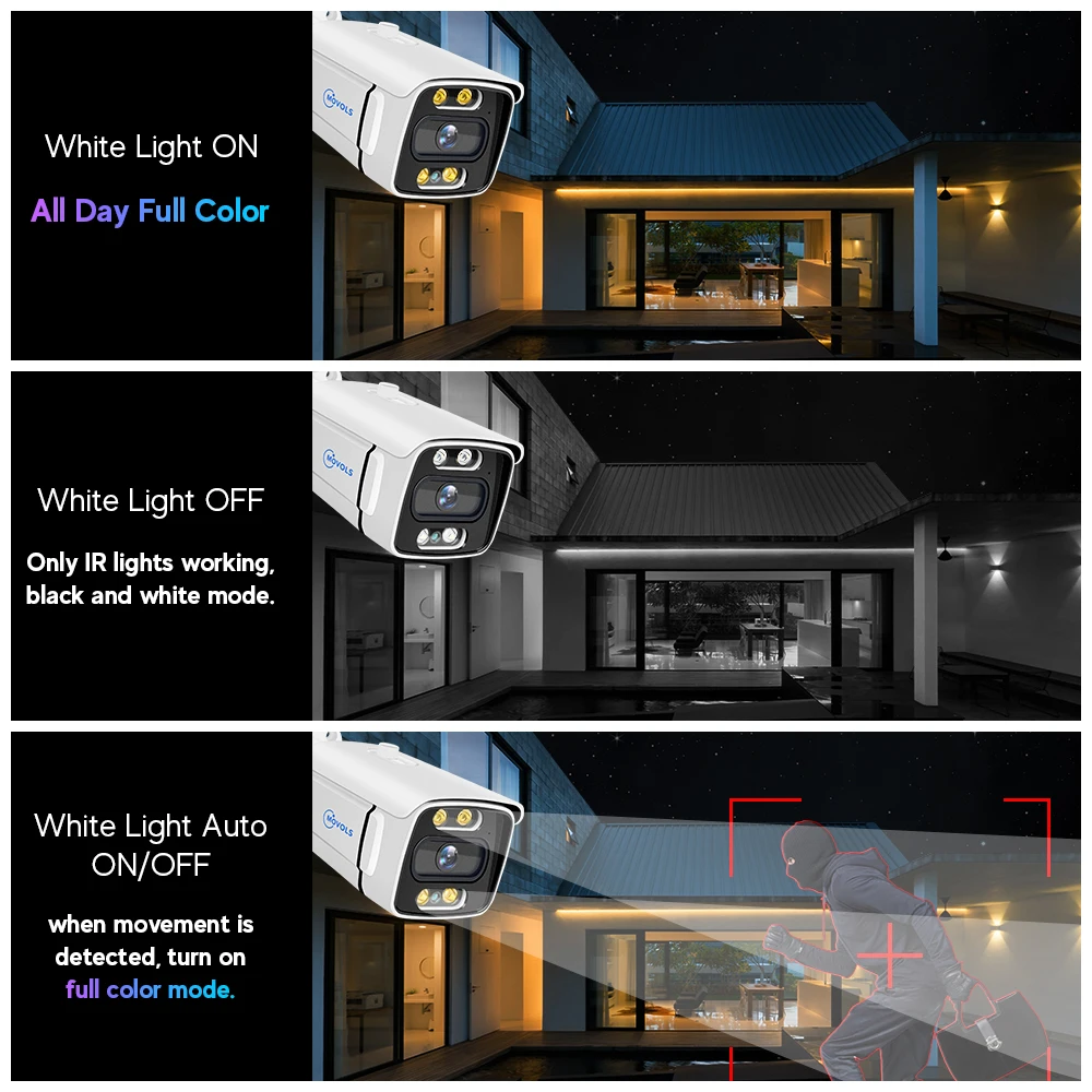 MOVOLS 8CH 5MP 8MP POE Security Camera System Two Way Audio 8MP NVR Kit CCTV Outdoor IP Camera H.265 P2P Video Surveillance Set