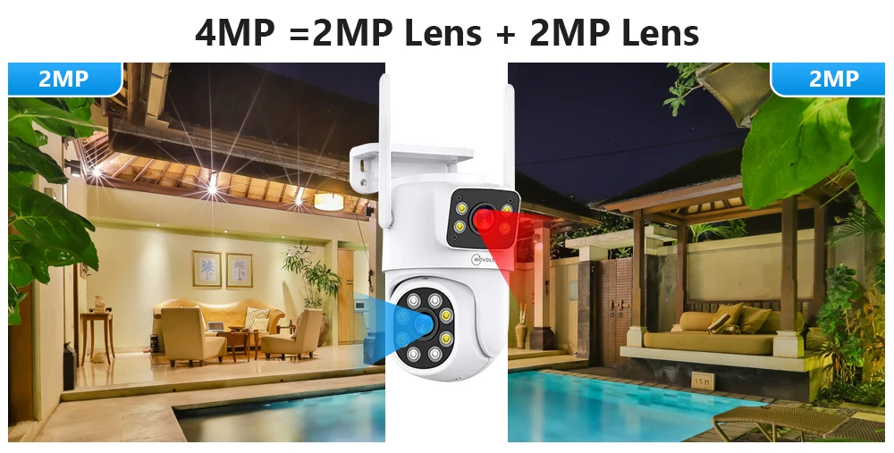 Movols H.265 3MP 5MP Wireless CCTV System Two Way Audio Waterproof PTZ WIFI IP Security Camera 10CH NVR Video Surveillance Kit