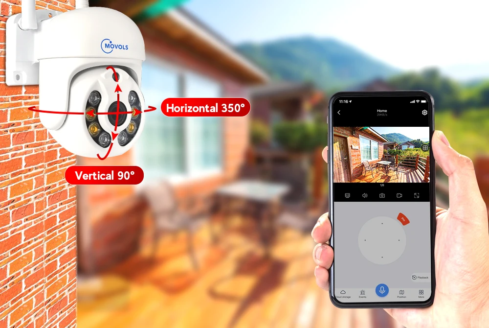 Movols H.265 3MP 5MP Wireless CCTV System Two Way Audio Waterproof PTZ WIFI IP Security Camera 10CH NVR Video Surveillance Kit