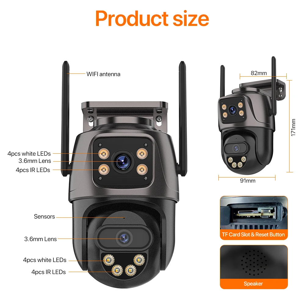 8CH 6MP Wireless Camera Dual Lens WIFI Security System Kit NVR Recorder Set IP Camera 2-Way Audio Video Surveillance System 8CH 6MP Wireless Camera Dual Lens WIFI Security System Kit NVR Recorder Set IP Camera 2-Way Audio Video Surveillance System