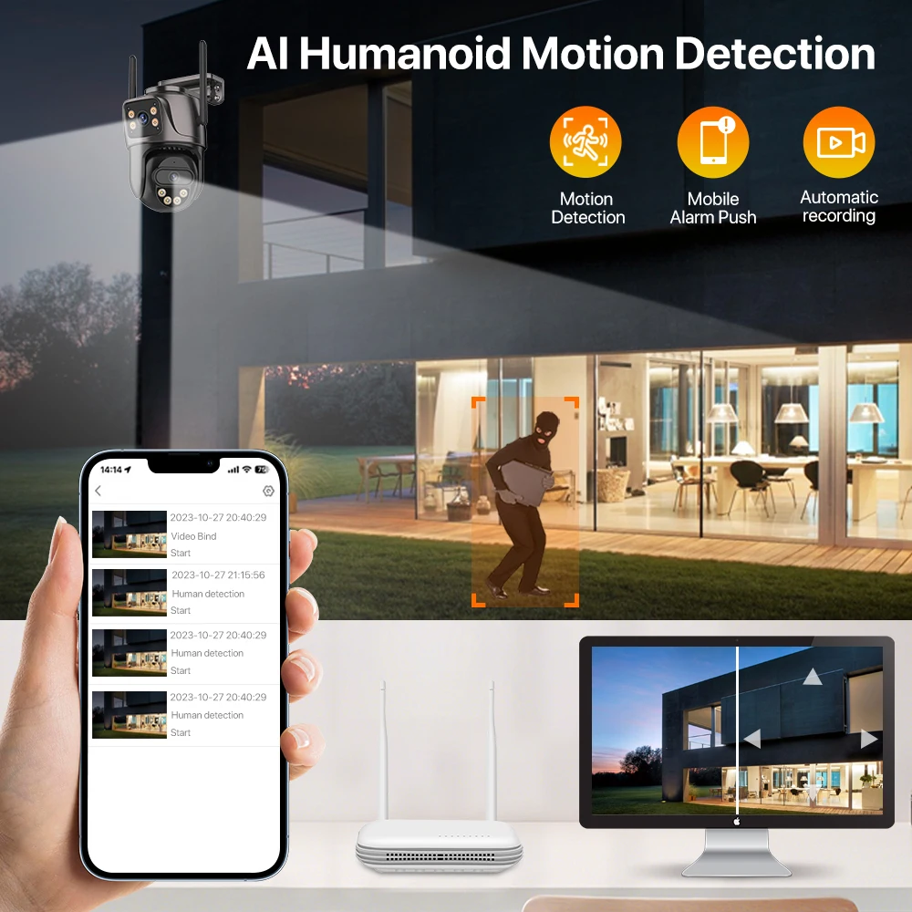 8CH 6MP Wireless Camera Dual Lens WIFI Security System Kit NVR Recorder Set IP Camera 2-Way Audio Video Surveillance System 8CH 6MP Wireless Camera Dual Lens WIFI Security System Kit NVR Recorder Set IP Camera 2-Way Audio Video Surveillance System