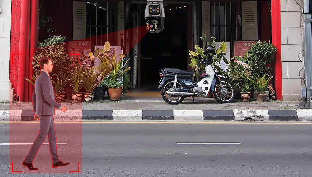 Movols 6MP XMEYE POE Surveillance System Dual Lens PTZ Two Way Audio POE Security Camera System 16CH NVR Video Surveillance Kit