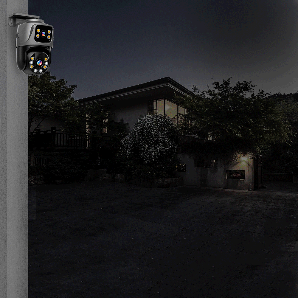 Movols 6MP XMEYE POE Surveillance System Dual Lens PTZ Two Way Audio POE Security Camera System 16CH NVR Video Surveillance Kit