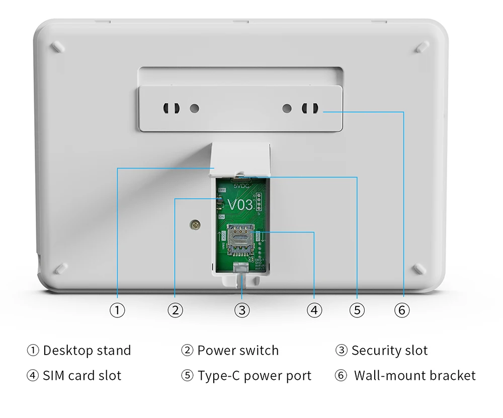 FUERS Alarm System for Home  WIFI GSM Security Alarm Host Ant-theft  with Door Motion Sensor Tuya Smart App control work Alexa