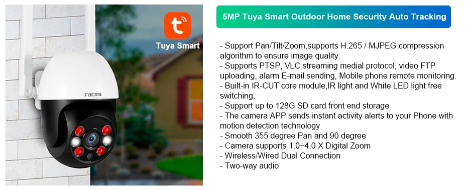 FUERS Alarm System for Home  WIFI GSM Security Alarm Host Ant-theft  with Door Motion Sensor Tuya Smart App control work Alexa