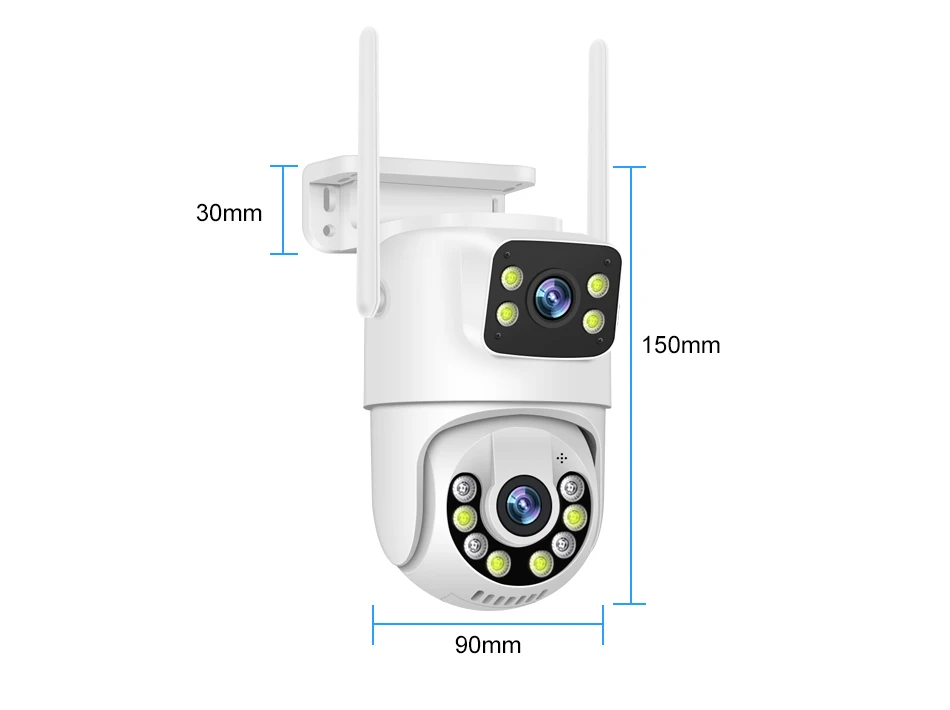 Smar Wireless CCTV System WiFi Camera Kit 6MP IP Cameras With Dual Lens Security Audio 8CH NVR Video Surveillance Set ICse