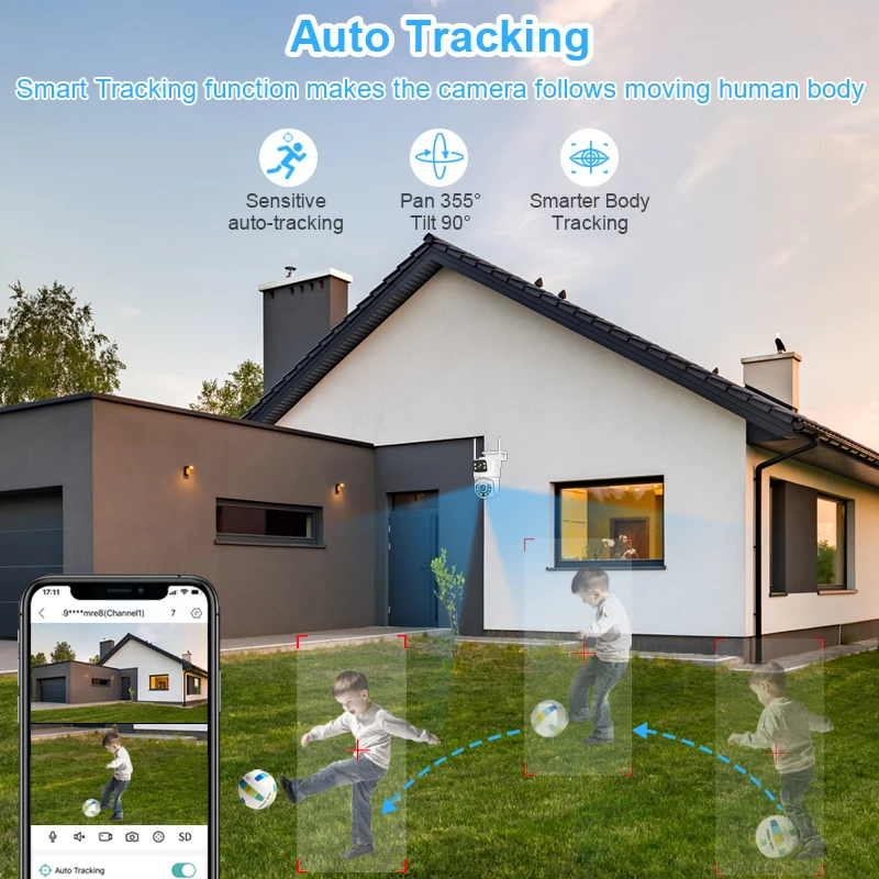 Smar Wireless CCTV System WiFi Camera Kit 6MP IP Cameras With Dual Lens Security Audio 8CH NVR Video Surveillance Set ICse