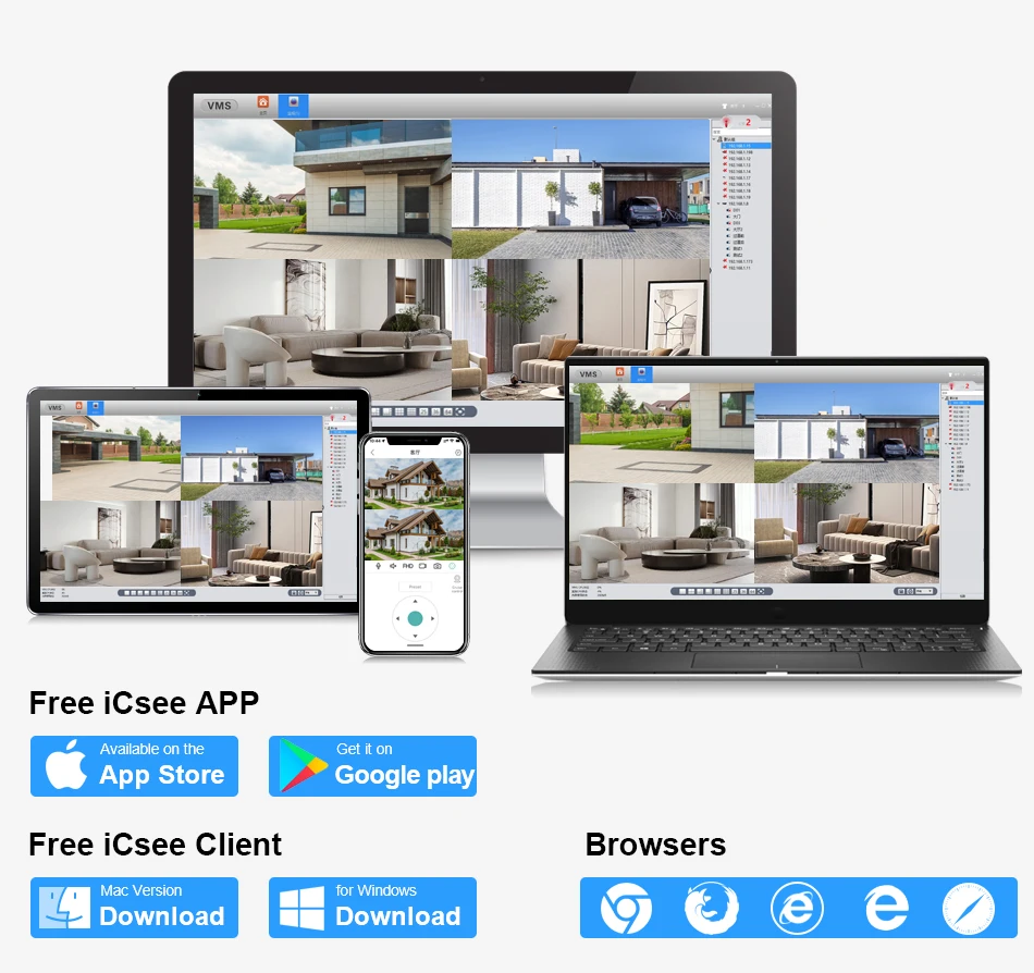 Smar Wireless CCTV System WiFi Camera Kit 6MP IP Cameras With Dual Lens Security Audio 8CH NVR Video Surveillance Set ICse