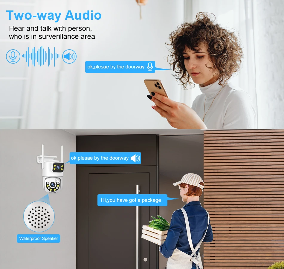 Smar Wireless CCTV System WiFi Camera Kit 6MP IP Cameras With Dual Lens Security Audio 8CH NVR Video Surveillance Set ICse