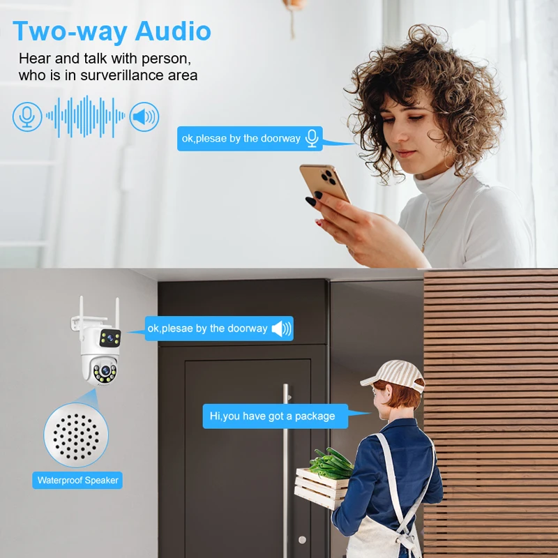 Smar Wireless CCTV System WiFi Camera Kit 6MP IP Cameras With Dual Lens Security Audio 8CH NVR Video Surveillance Set ICse