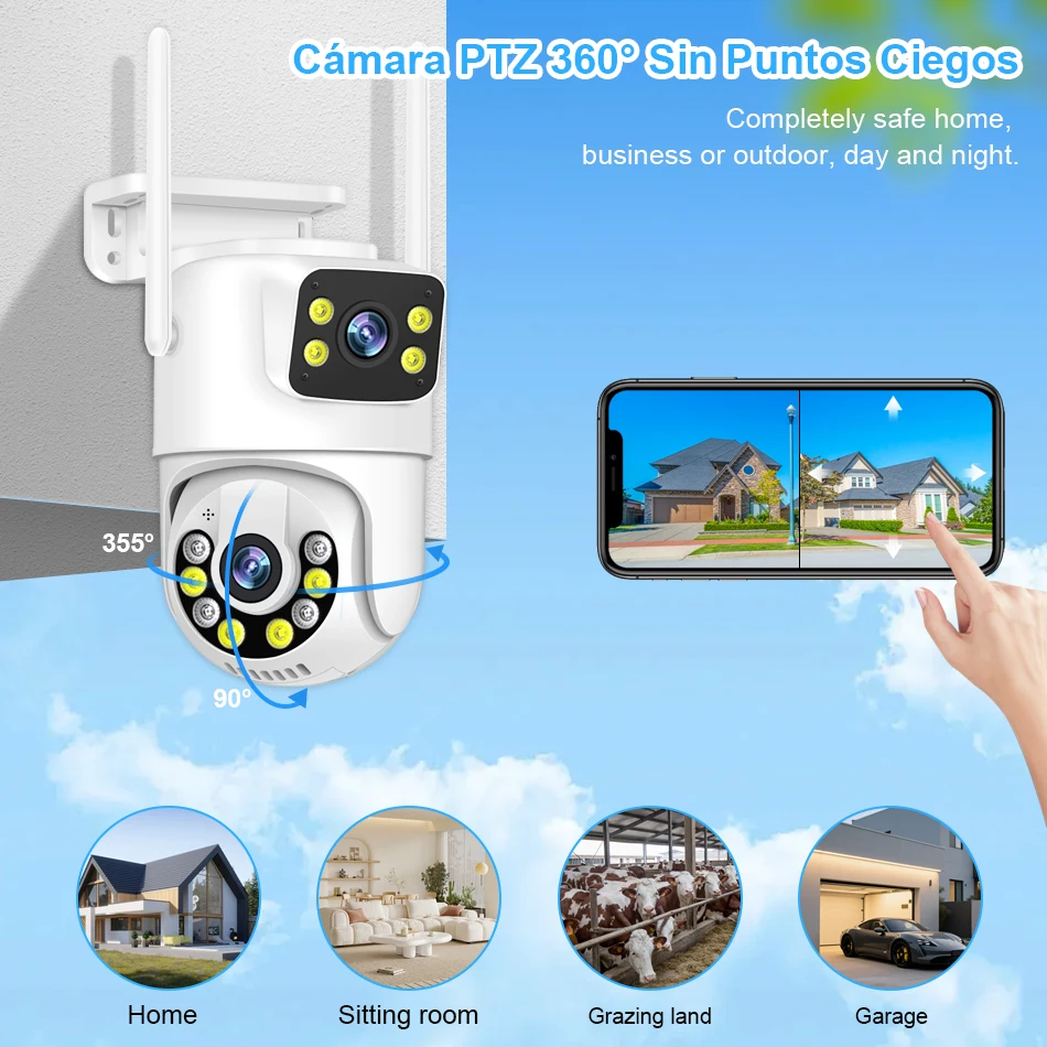 Smar Wireless CCTV System WiFi Camera Kit 6MP IP Cameras With Dual Lens Security Audio 8CH NVR Video Surveillance Set ICse