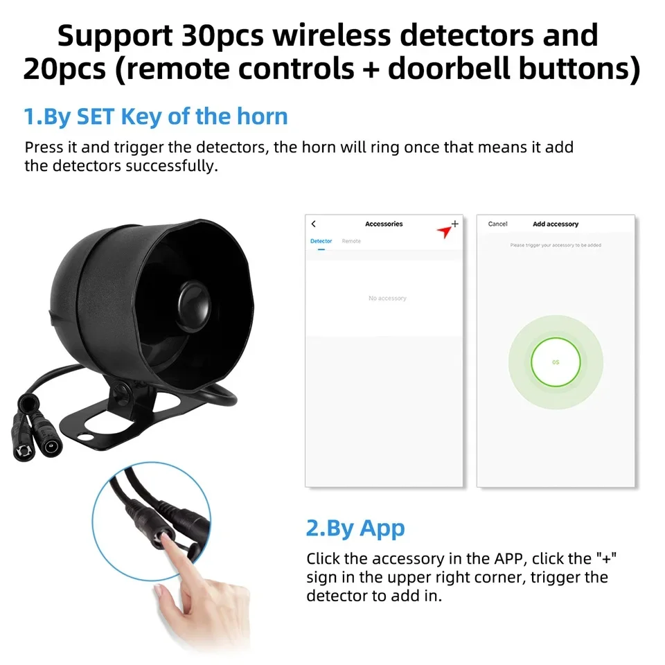KERUI 120db Siren Alarm System WiFi Tuya Smart Speaker Alarm Kit with Motion Sensor Door Sensor for Home Security Protection