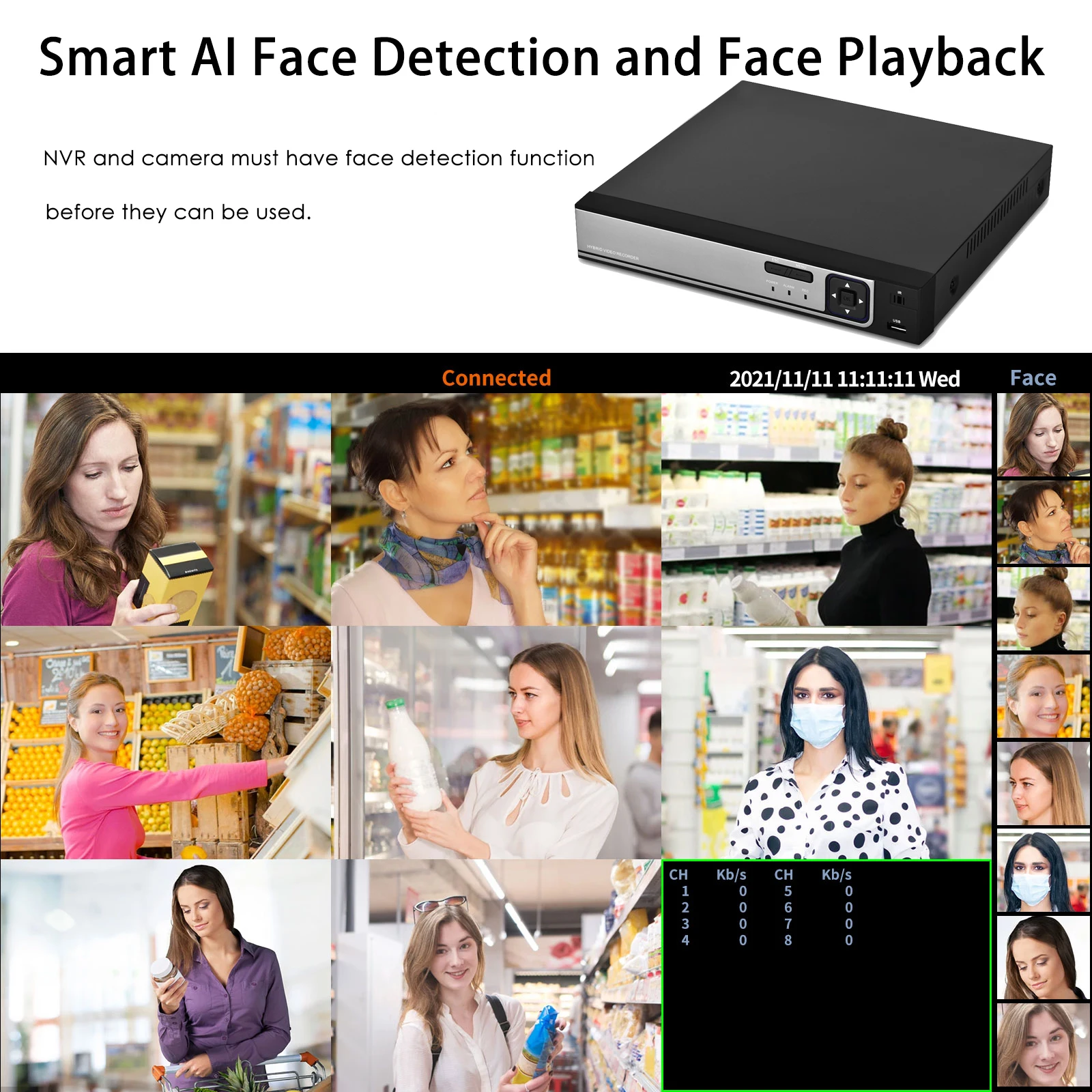 Gadinan 4K Security Camera System Ultra HD 8MP POE NVR Audio Face Detect Color Night Vision CCTV Video Kit Surveillance Set Gadinan 4K Security Camera System Ultra HD 8MP POE NVR Audio Face Detect Color Night Vision CCTV Video Kit Surveillance Set