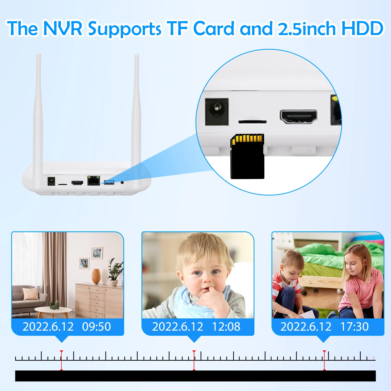 Gadinan 3MP Outdoor WiFi Camera Kit 2.8mm AI Face Detect Audio Security CCTV Humanoid Detection NVR Video Surveillance System