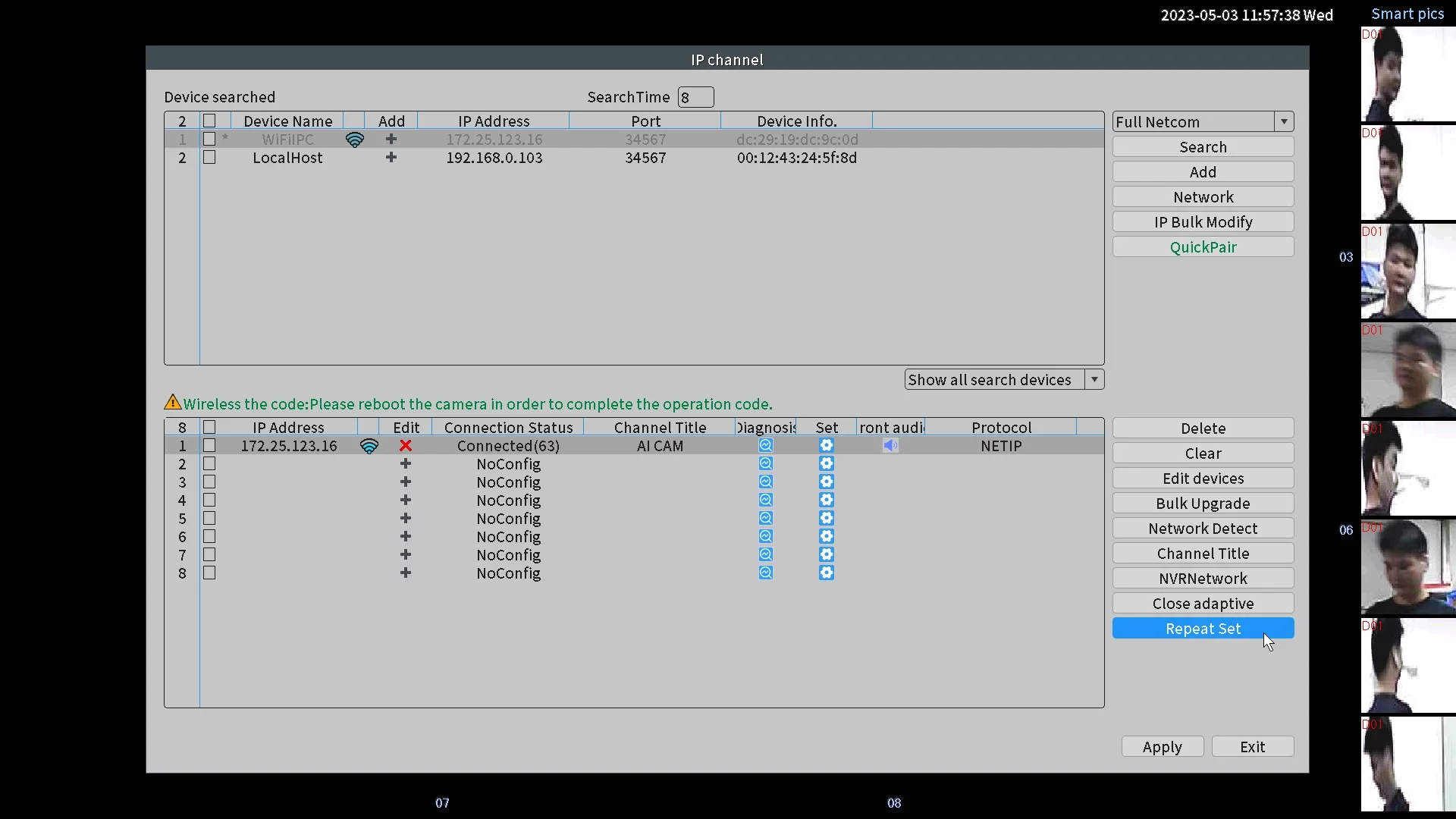 Gadinan 3MP Outdoor WiFi Camera Kit 2.8mm AI Face Detect Audio Security CCTV Humanoid Detection NVR Video Surveillance System
