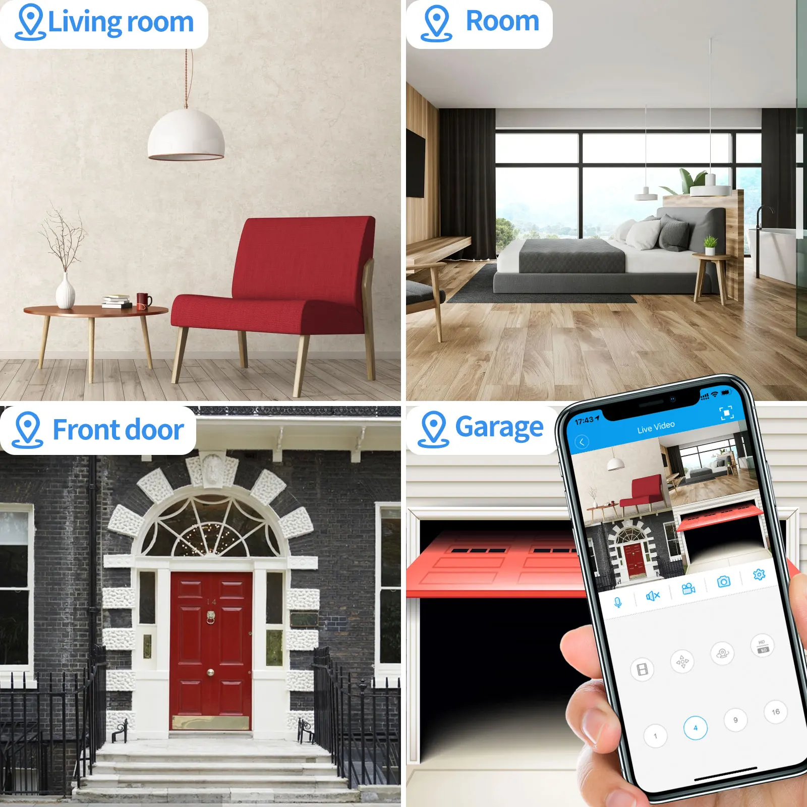 Gadinan 3MP Outdoor WiFi Camera Kit 2.8mm AI Face Detect Audio Security CCTV Humanoid Detection NVR Video Surveillance System