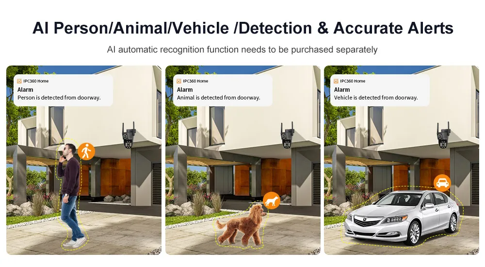 LS VISION 20MP Wifi Surveillance Camera 10X Zoom 4*Screens Outdoor Wireless Security Cameras 10k Human Detection Auto Tracking