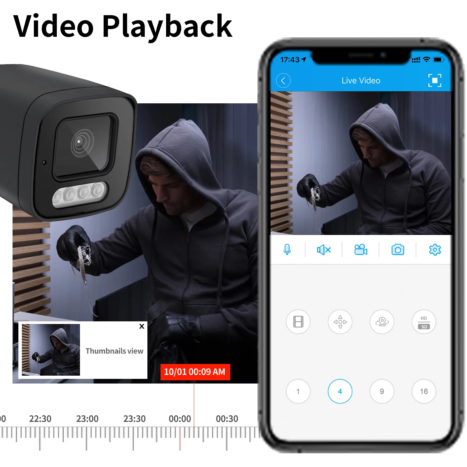New 4K Security Camera System 8MP Two Way Audio Speaker CCTV POE NVR AI Color Night Home Video Surveillance Camera Outdoor Set