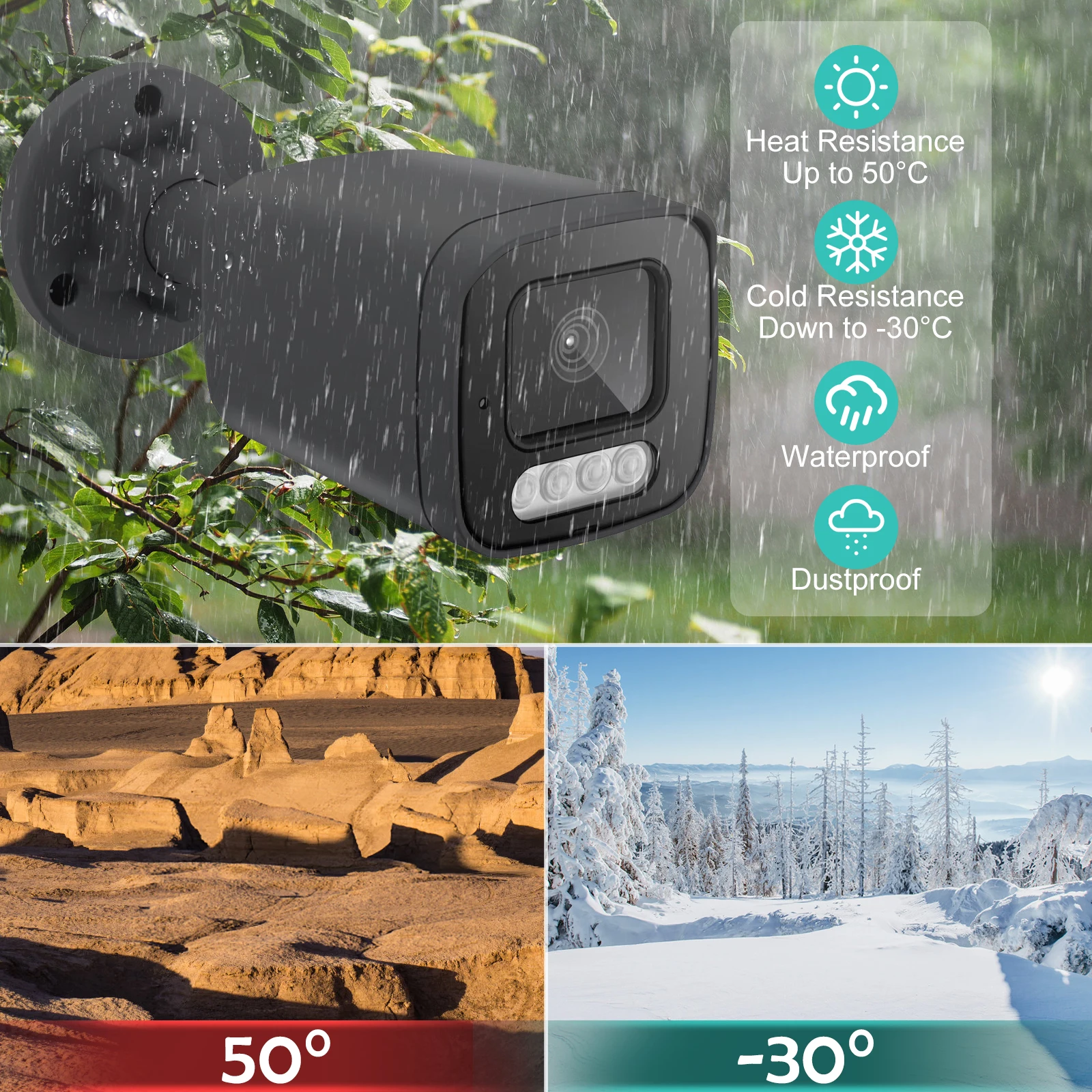 New 4K Security Camera System 8MP Two Way Audio Speaker CCTV POE NVR AI Color Night Home Video Surveillance Camera Outdoor Set