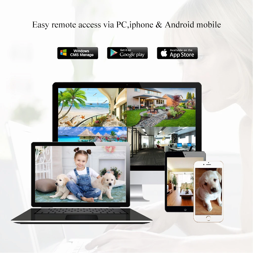 AZISHN 4K 8MP Video Surveillance Set 8CH POE NVR kit AI Human Detection IP Camera Indoor Outdoor Audio Recorder Security System