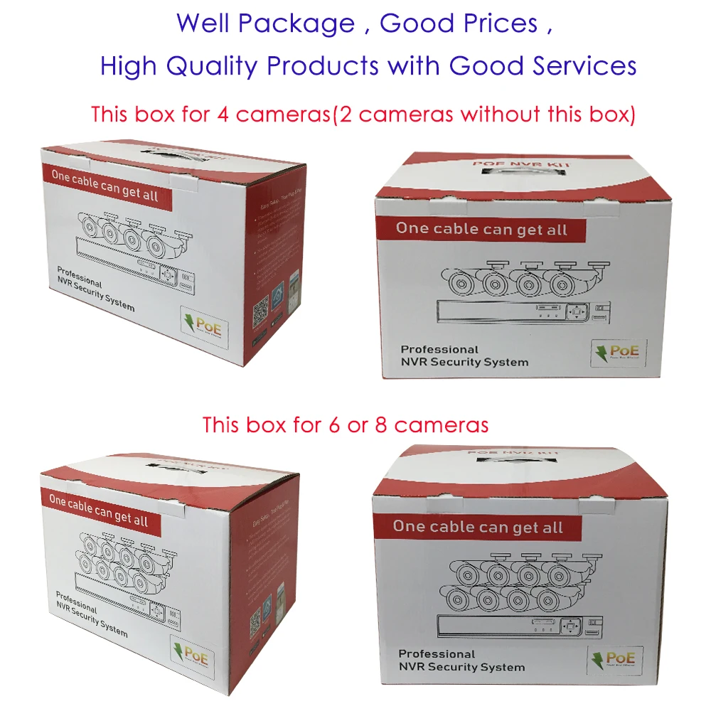 AZISHN 4K 8MP Video Surveillance Set 8CH POE NVR kit AI Human Detection IP Camera Indoor Outdoor Audio Recorder Security System