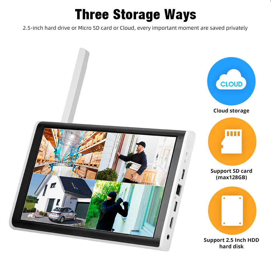 KERUI 2K 3K 4MP 8CH NVR WIFI Onvif Network Video Surveillance 8 Channel Recorder For Wireless Security Camera System