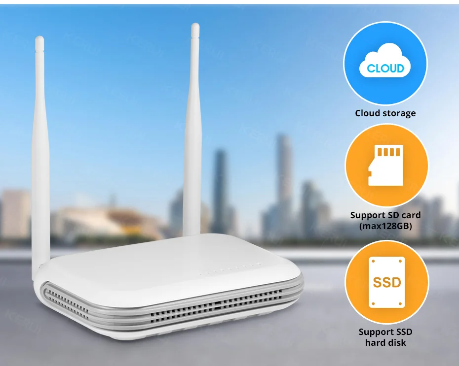 KERUI 2K 3K 4MP 8CH NVR WIFI Onvif Network Video Surveillance 8 Channel Recorder For Wireless Security Camera System