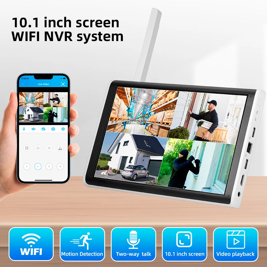 KERUI 2K 3K 4MP 8CH NVR WIFI Onvif Network Video Surveillance 8 Channel Recorder For Wireless Security Camera System