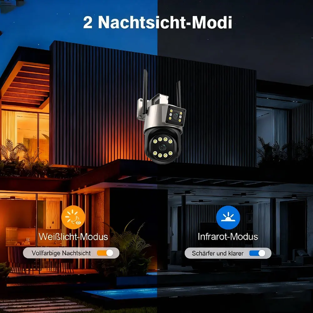 8MP 4K Wi-Fi Security Camera System 8CH NVR Kit Wireless Night Vision PTZ Two-Way Audio Indoor Outdoor CCTV Camera System ICSEE