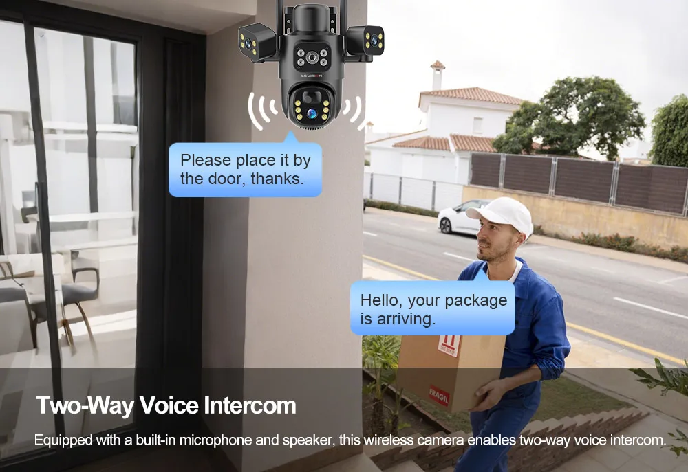 LS VISION 4G / WiFi Solar Camera 3Lenses Outdoor 15MP 4K Low Power Battery IP Camera PIR Night Vision V380 Pro CCTV Security