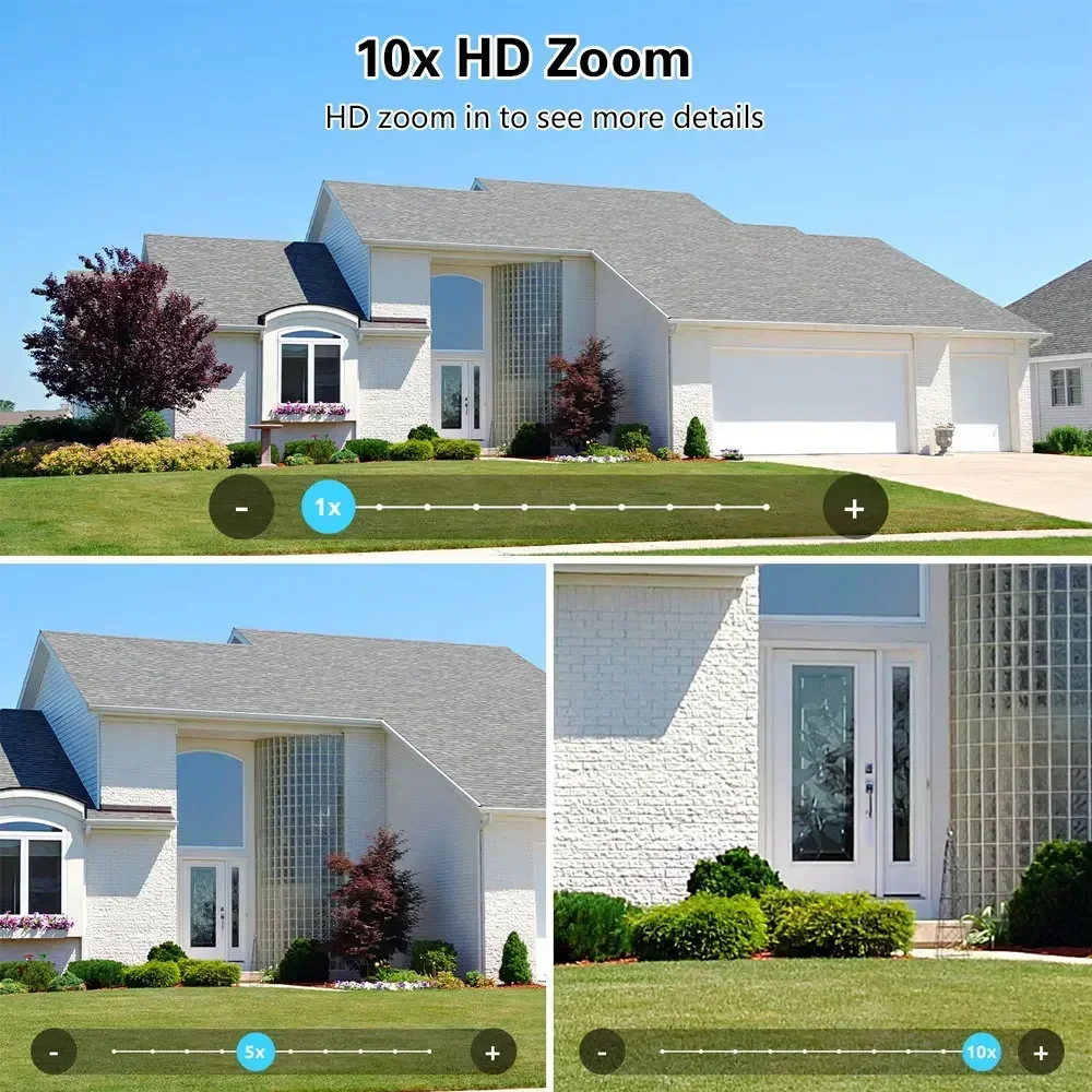 DIFANG 35MP WiFi IP Camera 4 Screens 7 Lens 10X Zoom Outdoor Wireless PTZ Security Cam Auto Tracking CCTV Surveillance Camera