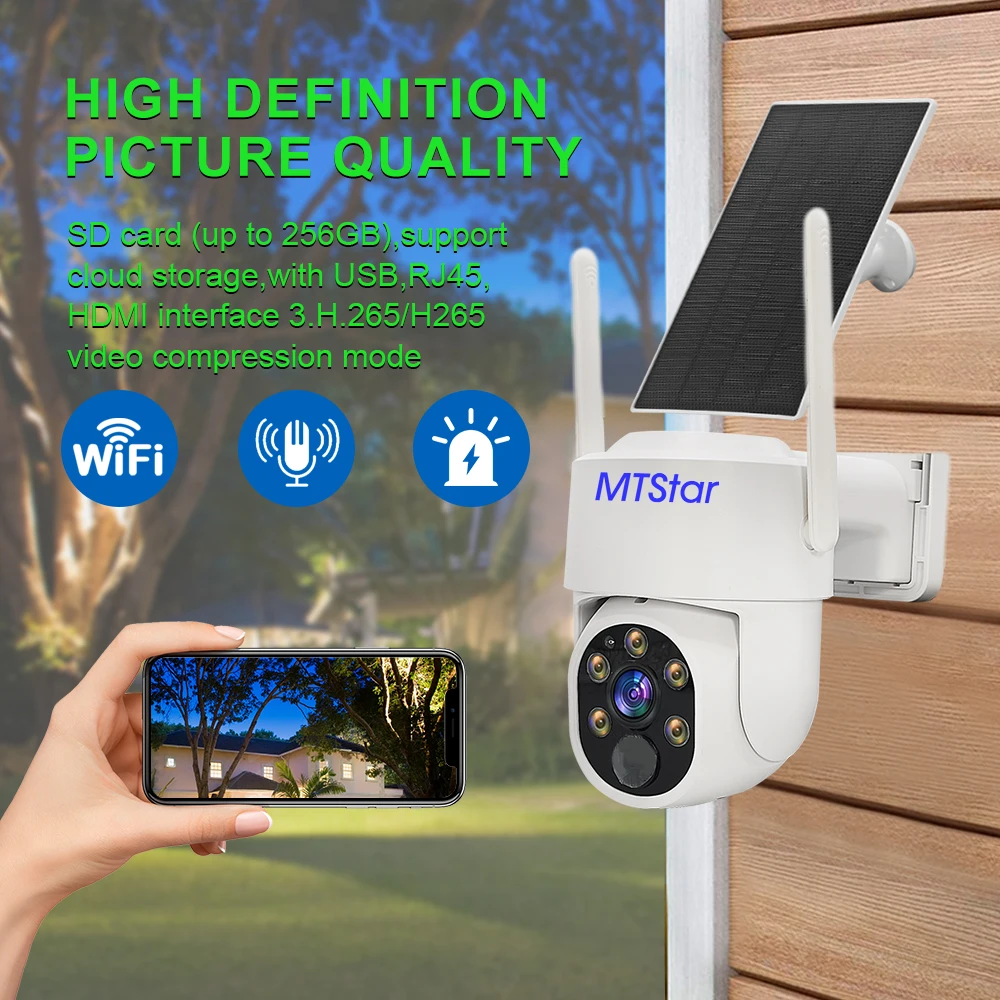 4CH/8CH 4MP Wireless WIFI NVR ＆ Solar Panel Battery PTZ Camera Outdoor Video Surveillance System  Wifi DVR  with 10 Inch Monitor