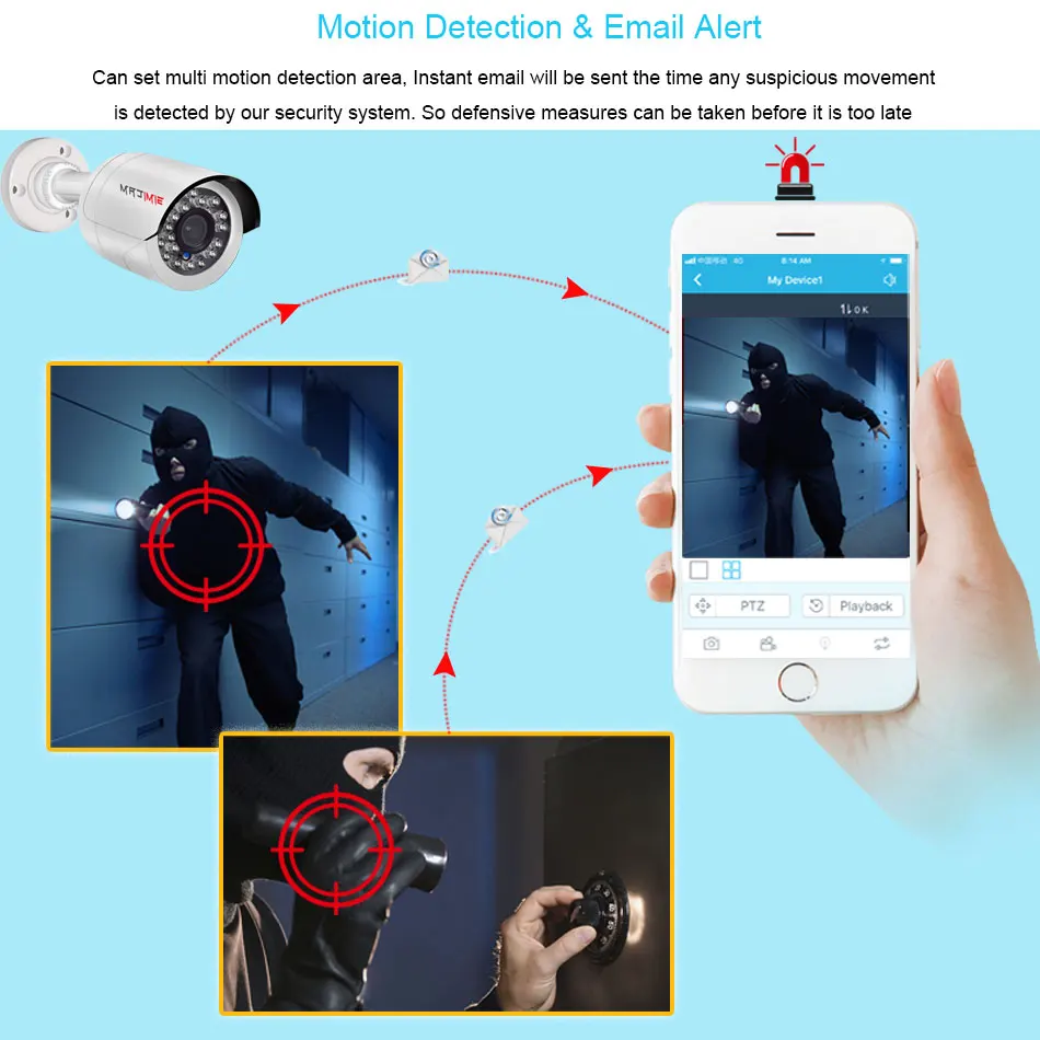 4K 8MP Ultra HD POE IP Security Camera System NVR Kit With Audio Out Door Bullet Indoor Dome Human Detection Video Surveillance