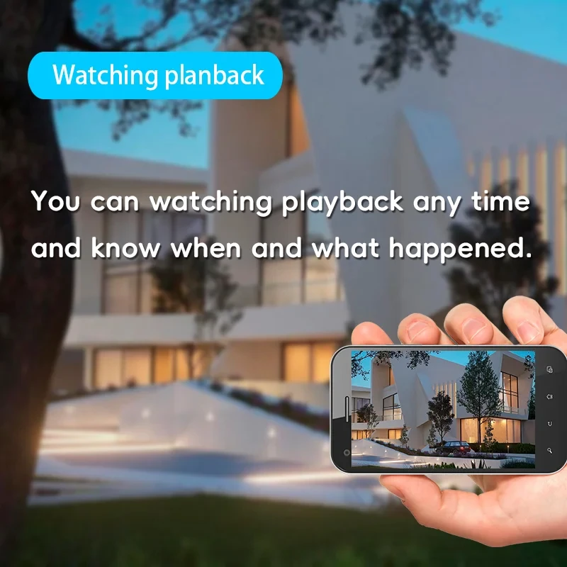 V380 WiFi Surveillance Camera-Outdoor IP Cameras 15MP Triple Lenses Security Video Monitor, Color Night Vision, Waterproof