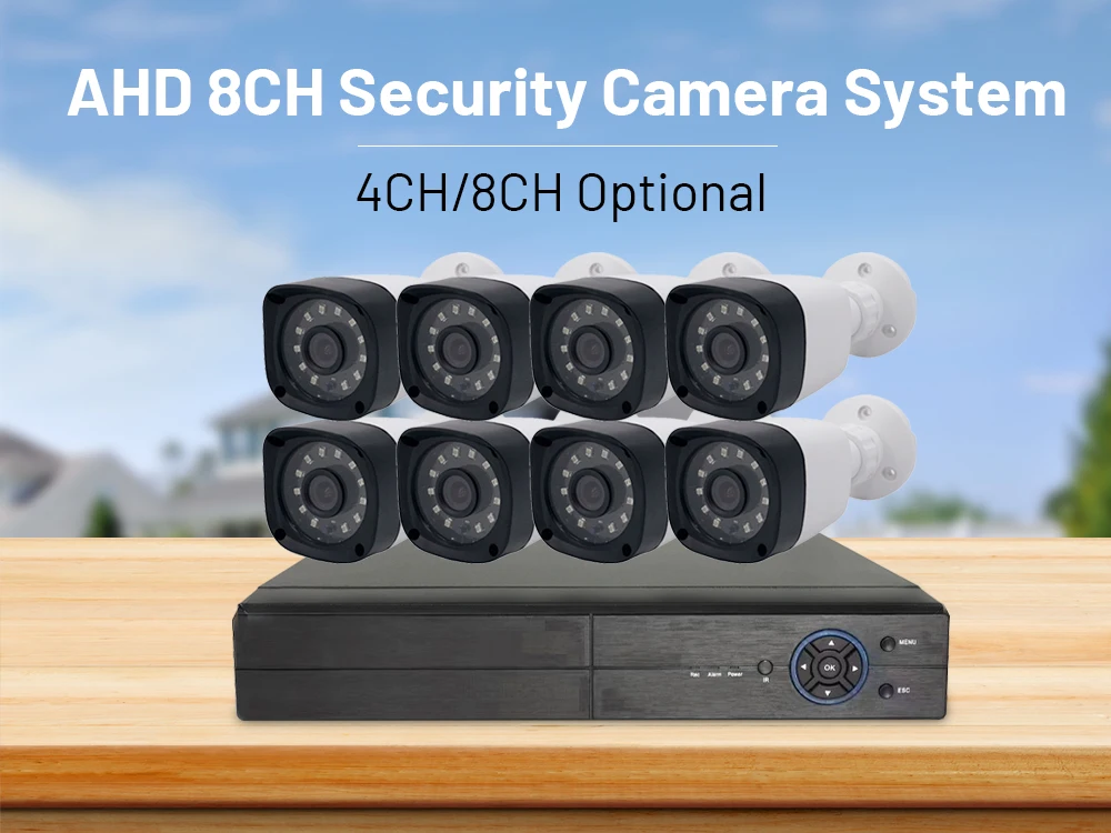 8CH CCTV HD Analog Camera DVR System with TVI Audio 4CH AHD 5MP XVR 2MP HD Analog Security Camera Digital Video Recorder Kit