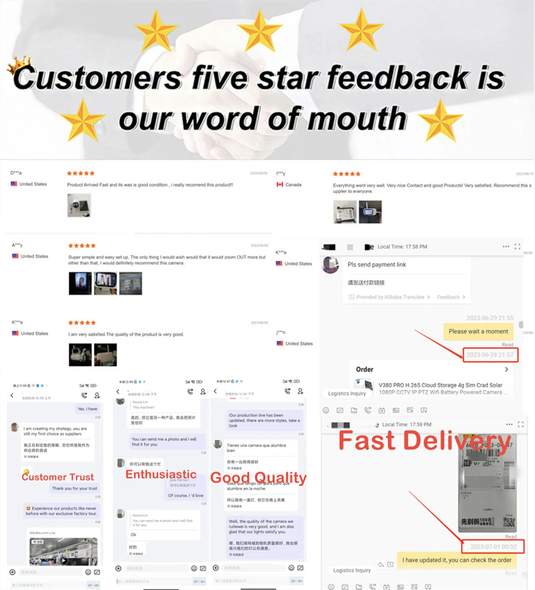 10X Zoom Wireless Outdoor WiFi Solar Camera 6K 12MP Dual Screen HD Color Night Vision PIR Auto Tracking PTZ IP Surveillance Cam